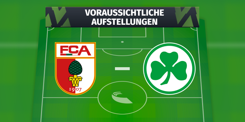 FC Augsburg – SpVgg Greuther Fürth: Die voraussichtlichen Aufstellungen